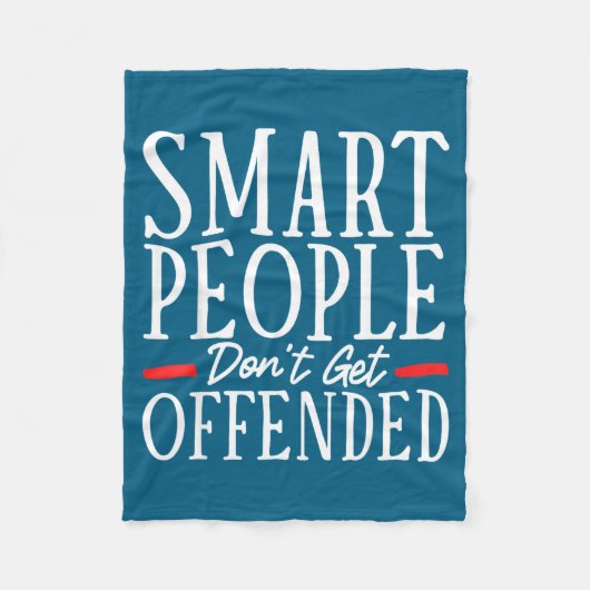 Couverture Polaire Smart People Don't Get Offended (Devant)
