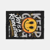 Couverture Polaire Smile Face Optimism Good Energy Mental Health Awar (Devant (Horizontal))