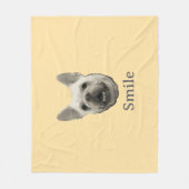 Couverture Polaire Smile French Bulldog Beige (Devant)