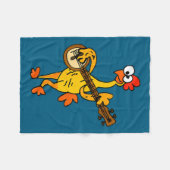 Couverture Polaire Smileteestank Funny Rubber Chicken Playing Banjo C (Devant (Horizontal))