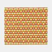 Couverture Polaire Smiley Vintage Retro Pattern No. 02 (Devant (Horizontal))