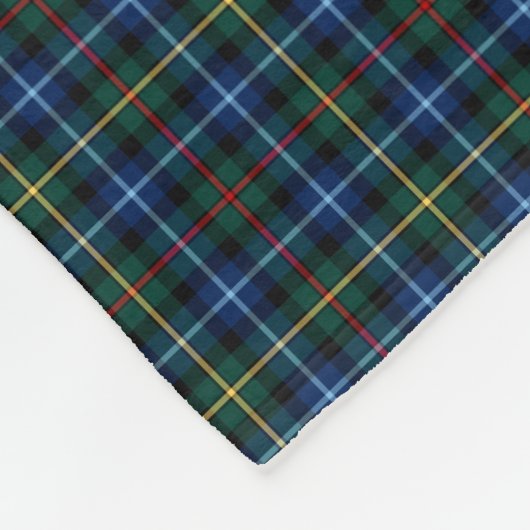 Couverture Polaire Smith Clan Royal Blue, Black et Red Tartan (Coin)
