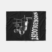 Couverture Polaire Smokeologist - Funny Pitmaster Bbq Smoker Grilling (Devant (Horizontal))