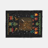 Couverture Polaire Smoking Cat Cigarette Meme Sarcasm Ugly Christmas (Devant (Horizontal))