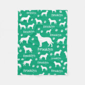 Couverture Polaire Smooth Collie Personalized Dog Blanket (Devant)