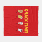 Couverture Polaire Snack Time ! Popcorn de bonbons rétro (Devant (Horizontal))