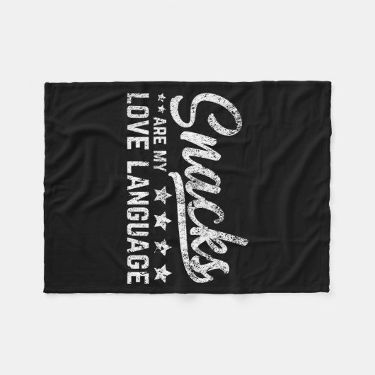 Couverture Polaire Snacks Are My Love Language Valentine Day Food Lov (Devant (Horizontal))