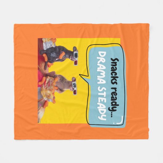 Couverture Polaire Snacks Ready, Drama Steady (Devant (Horizontal))