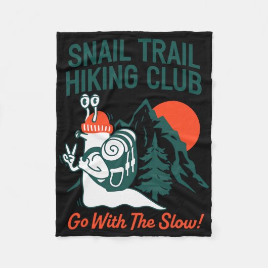 Couverture Polaire Snail Trail Hiking Club Go With The Slow Design  (Devant)