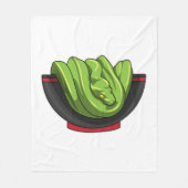 Couverture Polaire Snake avec Ramen Bowl (Devant)