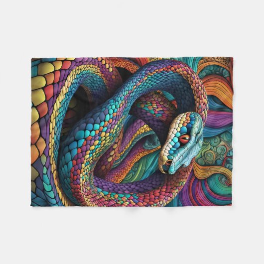 COUVERTURE POLAIRE SNAKE BLANKET ABSTRAIT (Devant (Horizontal))