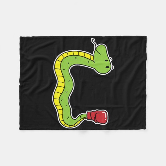 Couverture Polaire Snake fait la boxe (Devant (Horizontal))