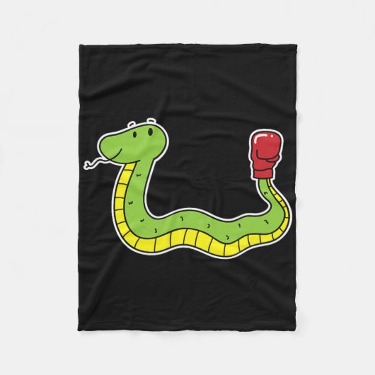 Couverture Polaire Snake fait la boxe (Devant)