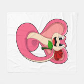 Couverture Polaire Snake with Rose (Devant (Horizontal))