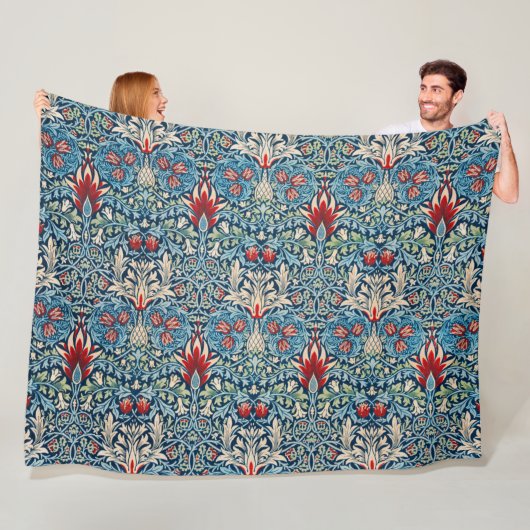 Couverture Polaire Snakeshead, William Morris (En situation)