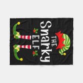Couverture Polaire Snarky Christmas Elf Matching Pajama X-mas Party  (Devant (Horizontal))