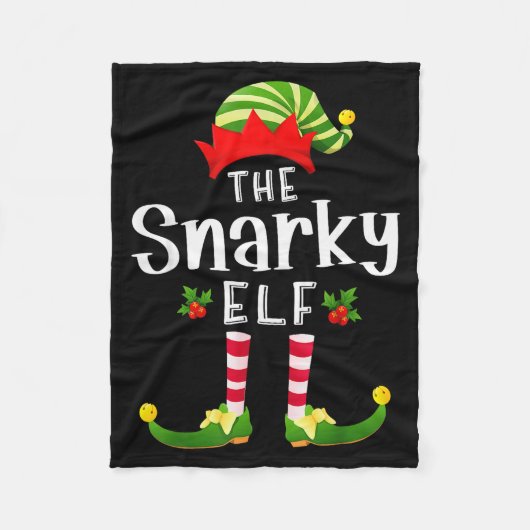 Couverture Polaire Snarky Christmas Elf Matching Pajama X-mas Party  (Devant)