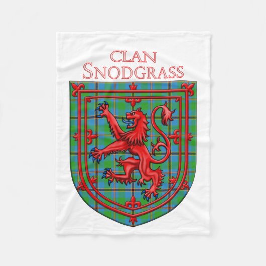 Couverture Polaire Snodgrass Tartan Scottish Plaid Lion Rampant (Devant)