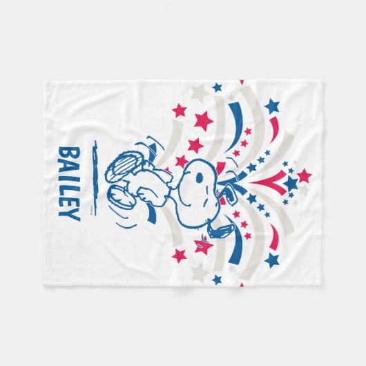 Couverture Polaire Snoopy 4th of July Dance (Devant (Horizontal))