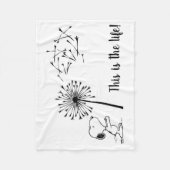 Couverture Polaire Snoopy Avec Dandelion (Devant)