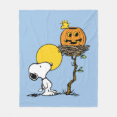 Couverture Polaire Snoopy & Bois Nid Avec Jack O'Lantern (Devant)