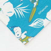 Couverture Polaire Snoopy Brooklyn Beach Motif (Coin)