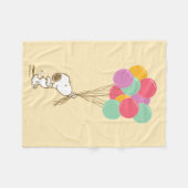 Couverture Polaire Snoopy et ballons Blanche en polaire (Devant (Horizontal))