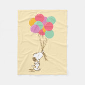 Couverture Polaire Snoopy et ballons Blanche en polaire (Devant)