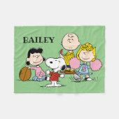 Couverture Polaire Snoopy et Gang Play Football (Devant (Horizontal))