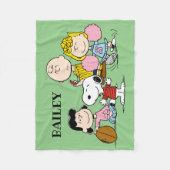 Couverture Polaire Snoopy et Gang Play Football (Devant)