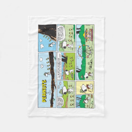 Couverture Polaire Snoopy & Friends | Go Camping (Devant)