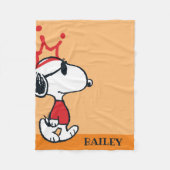 Couverture Polaire Snoopy - Joe Cool Crown (Devant)
