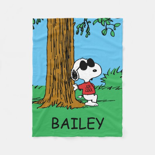 Couverture Polaire Snoopy "Joe Cool" debout (Devant)