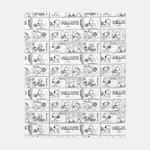 Couverture Polaire Snoopy Joue Au Tennis