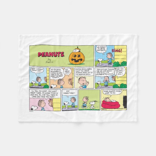 Couverture Polaire Snoopy & Linus | Les grandes nouvelles Citrouilles (Devant (Horizontal))