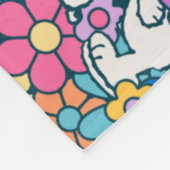 Couverture Polaire Snoopy & Motif de fleurs de bois (Coin)