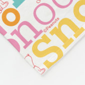 Couverture Polaire Snoopy Pastel Text Pattern (Coin)