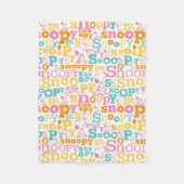 Couverture Polaire Snoopy Pastel Text Pattern (Devant)