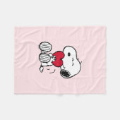 Couverture Polaire Snoopy | Petit Doux Bébé Plaid en Fleece (Devant (Horizontal))