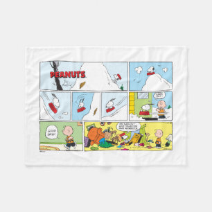 Couverture Polaire Snoopy Sled Riding Food Dish