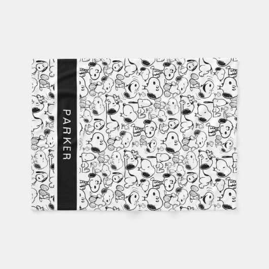 Couverture Polaire Snoopy Smile Giggle Laugh Pattern (Devant (Horizontal))