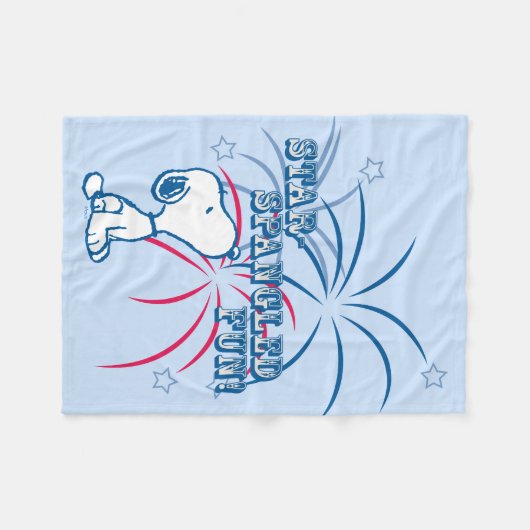 Couverture Polaire Snoopy Star Spangled Fun (Devant (Horizontal))