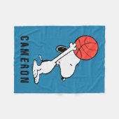 Couverture Polaire Snoopy Varsity Sports | Ajouter Votre Nom (Devant (Horizontal))