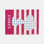 Couverture Polaire Snoopy Vintage Stars & Stripes (Devant (Horizontal))