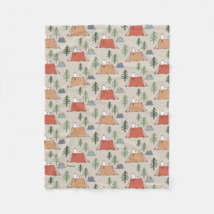 Couverture Polaire Snoopy & Woodstock Go Camping Motif