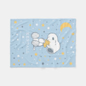 Couverture Polaire Snoopy & Woodstock | Over the Moon Baby Shower (Devant (Horizontal))