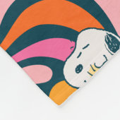 Couverture Polaire Snoopy & Woodstock Vibes Super Motif violet (Coin)