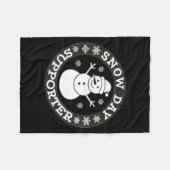 Couverture Polaire Snow Day Suprter Fun Winter Snowflake Teacher Stud (Devant (Horizontal))