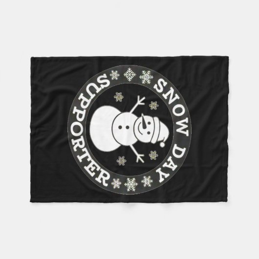 Couverture Polaire Snow Day Suprter Fun Winter Snowflake Teacher Stud (Devant (Horizontal))
