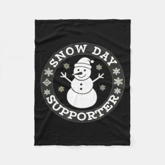 Couverture Polaire Snow Day Suprter Fun Winter Snowflake Teacher Stud (Devant)